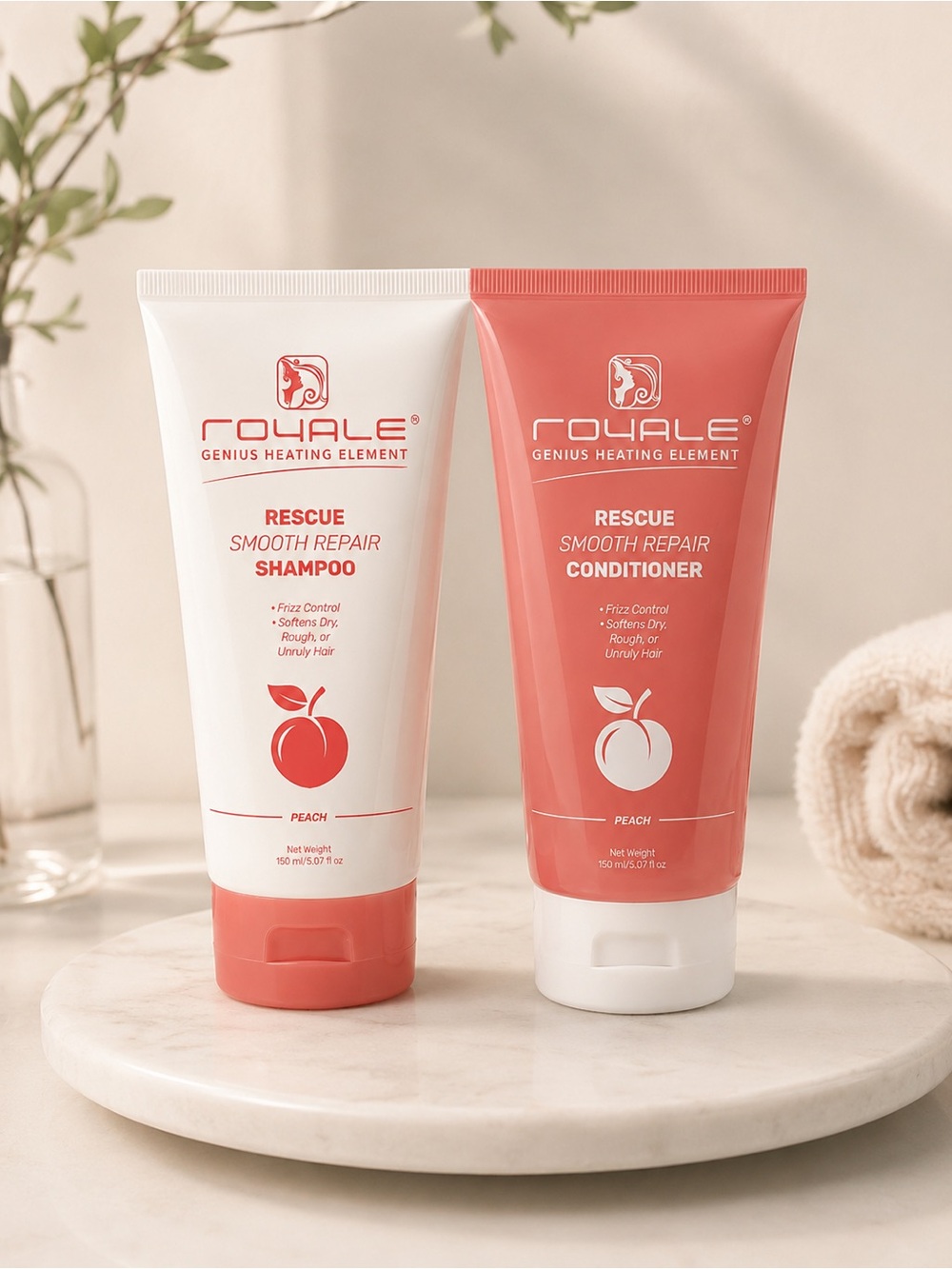 Rescue Smooth Repair Peach Shampoo & Conditioner Pair - Peach